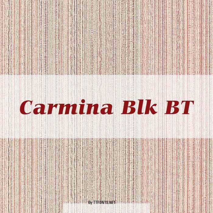 Carmina Blk BT example